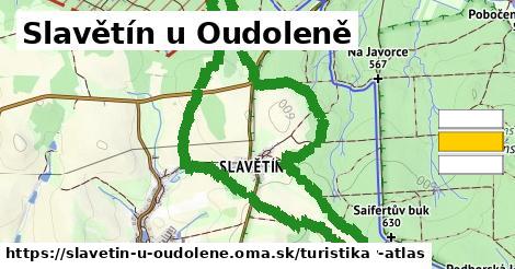 Slavětín u Oudoleně Turistické trasy  