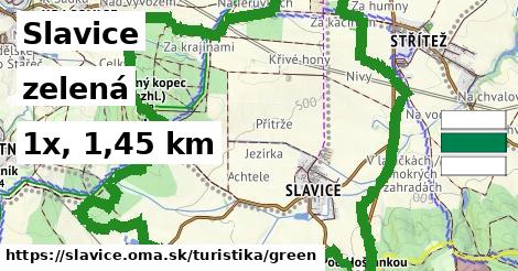 Slavice Turistické trasy zelená 