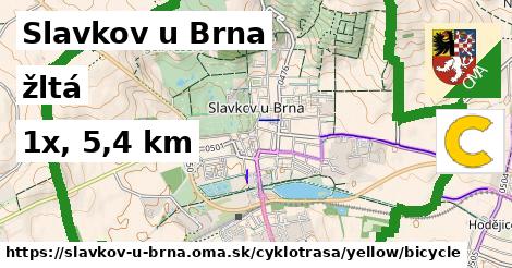 Slavkov u Brna Cyklotrasy žltá bicycle