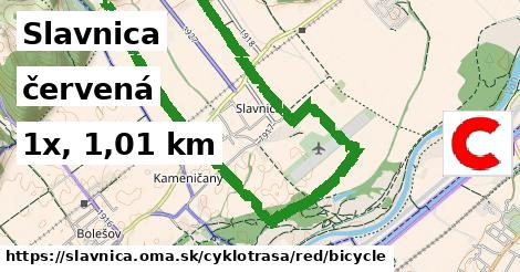 Slavnica Cyklotrasy červená bicycle