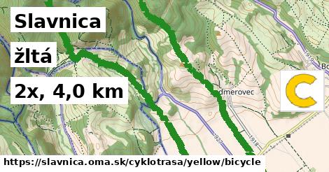 Slavnica Cyklotrasy žltá bicycle