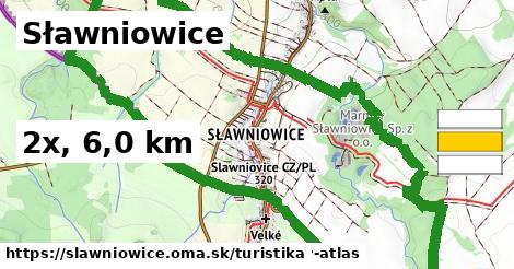Sławniowice Turistické trasy  