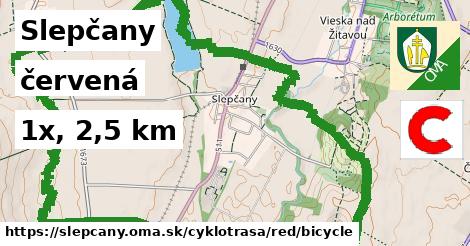 Slepčany Cyklotrasy červená bicycle