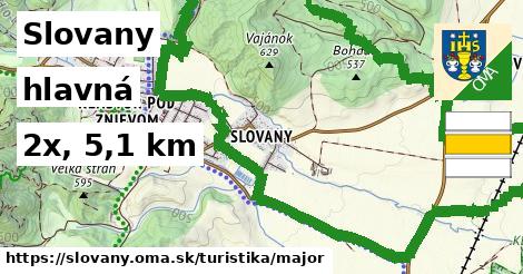 Slovany Turistické trasy hlavná 