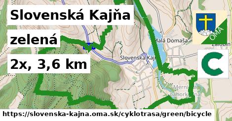 Slovenská Kajňa Cyklotrasy zelená bicycle