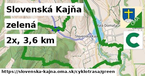 Slovenská Kajňa Cyklotrasy zelená 
