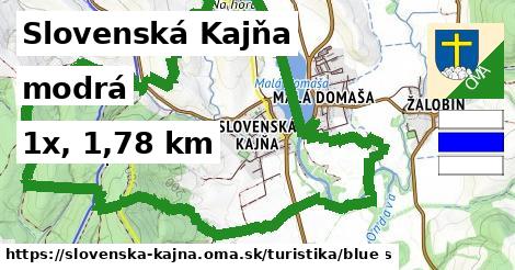 Slovenská Kajňa Turistické trasy modrá 