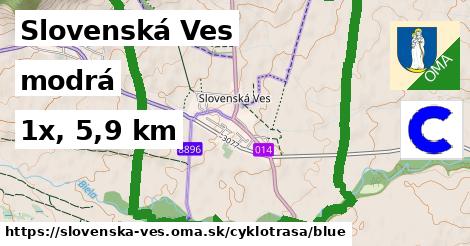 Slovenská Ves Cyklotrasy modrá 