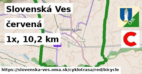 Slovenská Ves Cyklotrasy červená bicycle