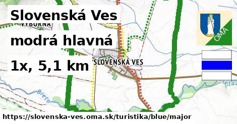 Slovenská Ves Turistické trasy modrá hlavná