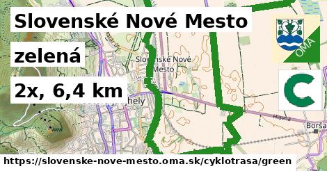 Slovenské Nové Mesto Cyklotrasy zelená 