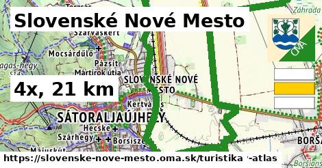 Slovenské Nové Mesto Turistické trasy  