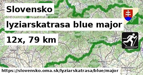 Slovensko Lyžiarske trasy modrá hlavná