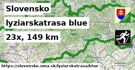 Slovensko Lyžiarske trasy modrá 
