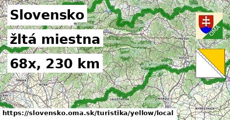 Slovensko Turistické trasy žltá miestna