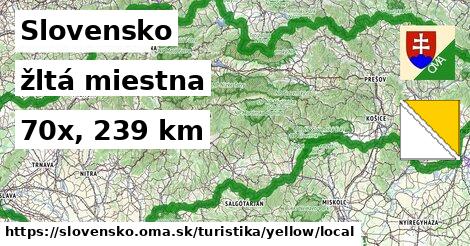 Slovensko Turistické trasy žltá miestna