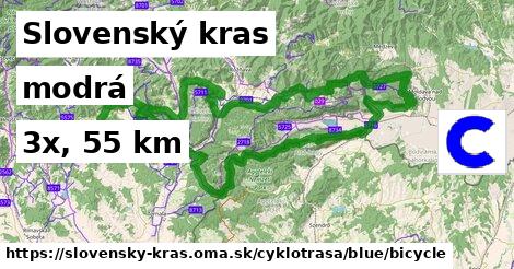 Slovenský kras Cyklotrasy modrá bicycle