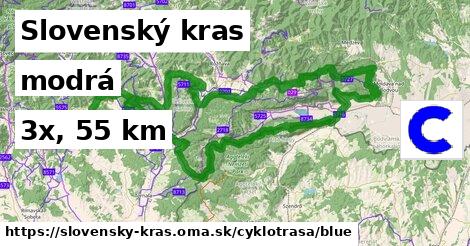 Slovenský kras Cyklotrasy modrá 