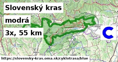 Slovenský kras Cyklotrasy modrá 