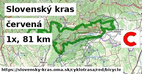 Slovenský kras Cyklotrasy červená bicycle