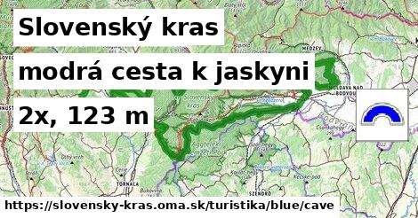 Slovenský kras Turistické trasy modrá cesta k jaskyni