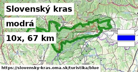 Slovenský kras Turistické trasy modrá 