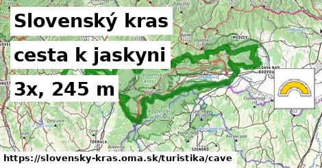 Slovenský kras Turistické trasy cesta k jaskyni 