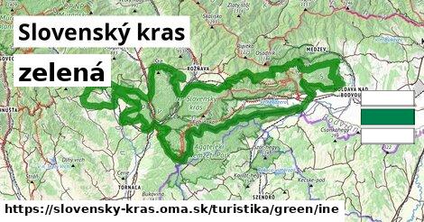 Slovenský kras Turistické trasy zelená iná