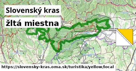 Slovenský kras Turistické trasy žltá miestna