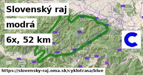 Slovenský raj Cyklotrasy modrá 