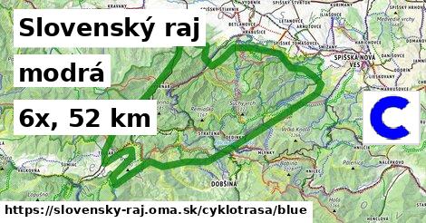 Slovenský raj Cyklotrasy modrá 