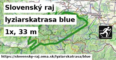 Slovenský raj Lyžiarske trasy modrá 