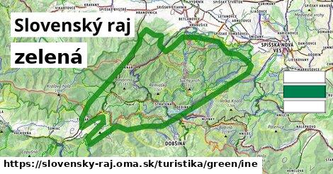 Slovenský raj Turistické trasy zelená iná