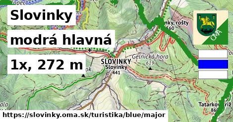 Slovinky Turistické trasy modrá hlavná