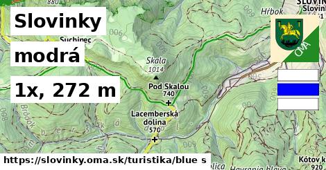 Slovinky Turistické trasy modrá 