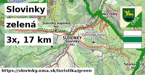 Slovinky Turistické trasy zelená 