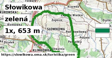 Słowikowa Turistické trasy zelená 
