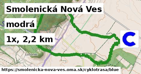 Smolenická Nová Ves Cyklotrasy modrá 