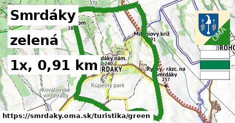 Smrdáky Turistické trasy zelená 