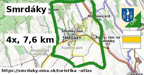 Smrdáky Turistické trasy  