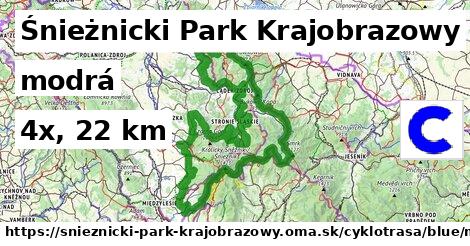 Śnieżnicki Park Krajobrazowy Cyklotrasy modrá mtb
