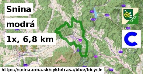 Snina Cyklotrasy modrá bicycle