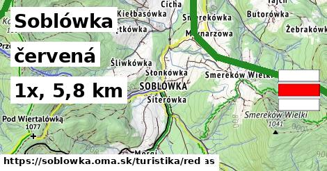 Soblówka Turistické trasy červená 