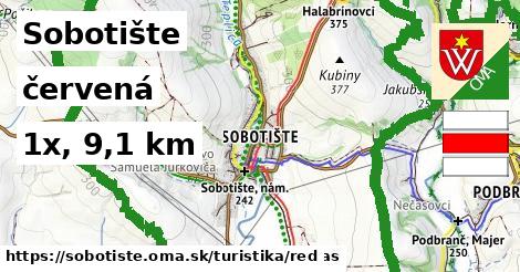 Sobotište Turistické trasy červená 