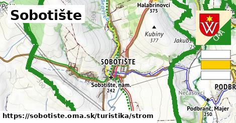 Sobotište Turistické trasy strom 