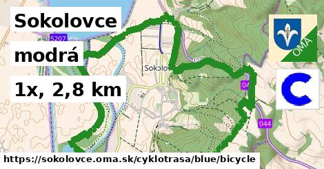 Sokolovce Cyklotrasy modrá bicycle
