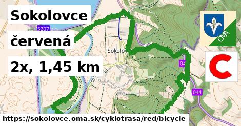 Sokolovce Cyklotrasy červená bicycle