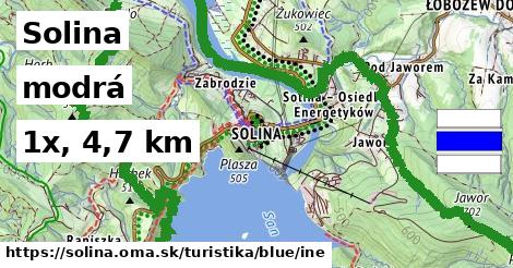 Solina Turistické trasy modrá iná