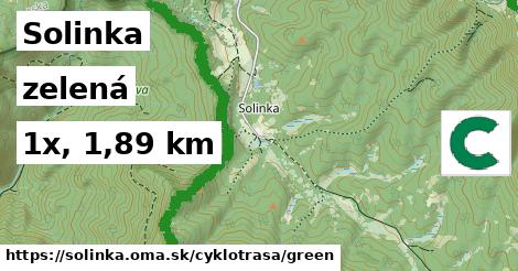 Solinka Cyklotrasy zelená 