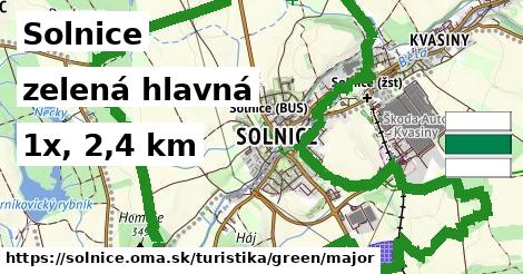 Solnice Turistické trasy zelená hlavná